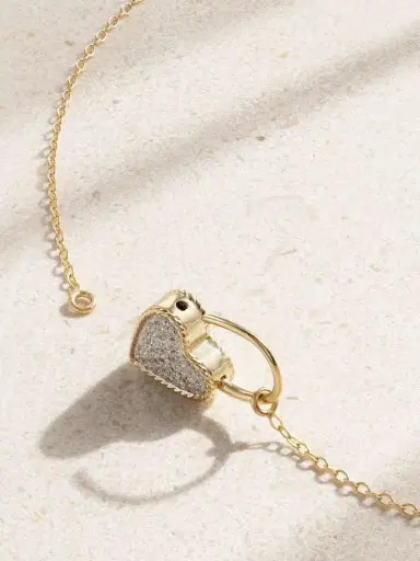 Yvonne Léon Cadenas Coeur 9 And 18-karat Gold Diamond Necklace | Thumbnail 3 Yvonne Léon Cadenas Coeur 9 And 18-karat Gold Diamond Necklace | Thumbnail 3