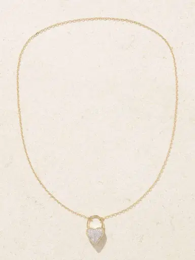 Yvonne Léon Cadenas Coeur 9 And 18-karat Gold Diamond Necklace | Thumbnail 4 Yvonne Léon Cadenas Coeur 9 And 18-karat Gold Diamond Necklace | Thumbnail 4