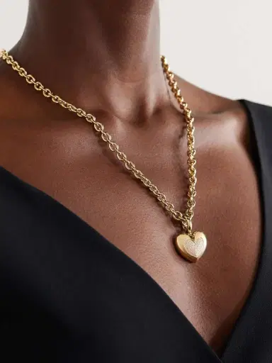 Lauren Rubinski Small Heart 14-karat Gold Diamond Pendant | Thumbnail 2 Lauren Rubinski Small Heart 14-karat Gold Diamond Pendant | Thumbnail 2