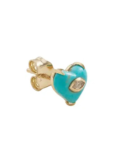 Sydney Evan 14-karat Gold, Turquoise And Diamond Single Earring | Thumbnail 1 Sydney Evan 14-karat Gold, Turquoise And Diamond Single Earring | Thumbnail 1