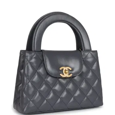 Chanel Chanel Small Kelly Shopper Dark Grey Shiny Aged Calfskin Brushed Gold Hardware | Thumbnail 2 Chanel Chanel Small Kelly Shopper Dark Grey Shiny Aged Calfskin Brushed Gold Hardware | Thumbnail 2