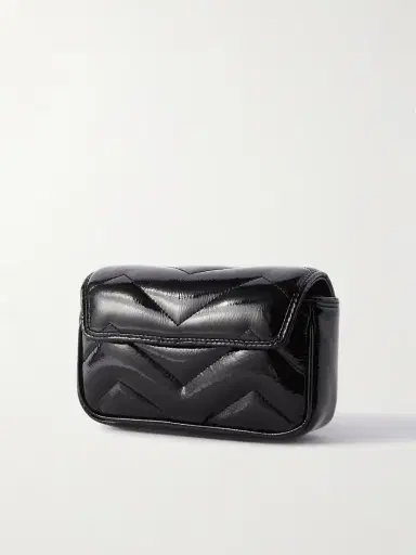 Gucci Gg Marmont 2.0 Quilted Patent-leather Shoulde Bag | Thumbnail 3 Gucci Gg Marmont 2.0 Quilted Patent-leather Shoulde Bag | Thumbnail 3
