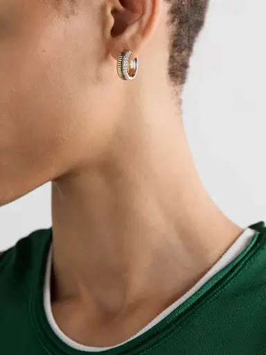 Yvonne Léon Paire De Créoles Bouées 9-karat Yellow And White Gold Diamond Earrings | Thumbnail 2 Yvonne Léon Paire De Créoles Bouées 9-karat Yellow And White Gold Diamond Earrings | Thumbnail 2