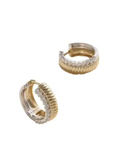 Yvonne Léon Paire De Créoles Bouées 9-karat Yellow And White Gold Diamond Earrings | Thumbnail 1 Yvonne Léon Paire De Créoles Bouées 9-karat Yellow And White Gold Diamond Earrings | Thumbnail 1