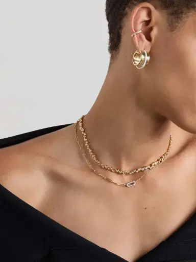 Yvonne Léon 18-karat Yellow And White Gold Diamond Necklace | Thumbnail 5 Yvonne Léon 18-karat Yellow And White Gold Diamond Necklace | Thumbnail 5