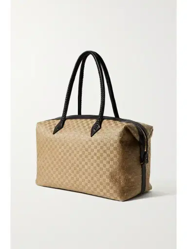 Métier Vérité All Day Leather-trimmed Woven Straw Tote | Thumbnail 3 Métier Vérité All Day Leather-trimmed Woven Straw Tote | Thumbnail 3