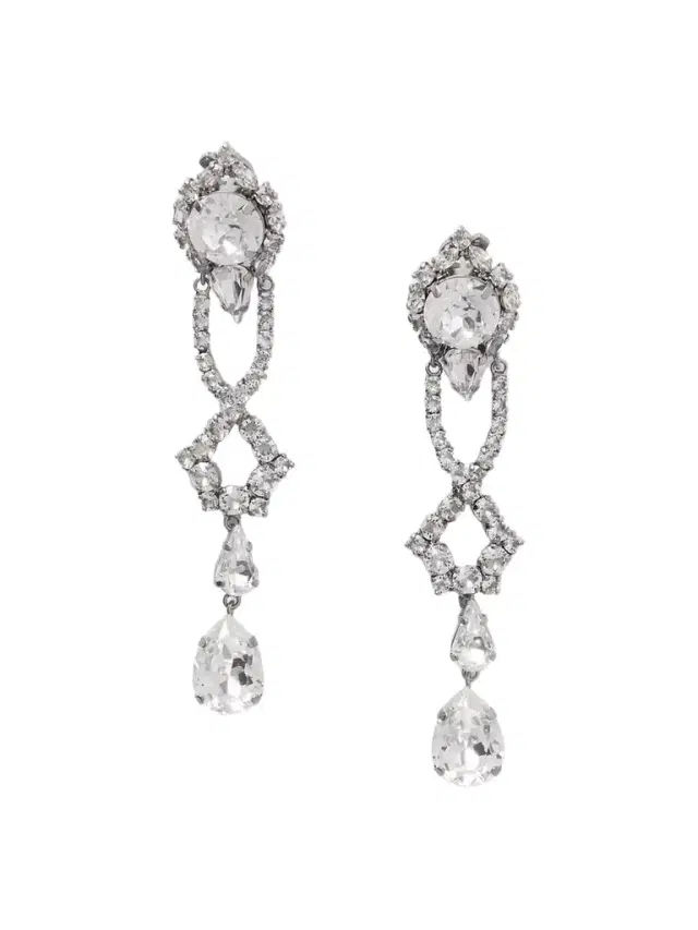Palazzo Silver-tone Crystal Earrings Palazzo Silver-tone Crystal Earrings