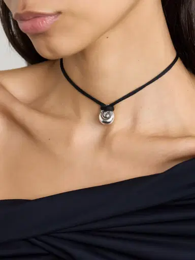 Sophie Buhai Nautilus Silver And Cord Necklace | Thumbnail 2 Sophie Buhai Nautilus Silver And Cord Necklace | Thumbnail 2