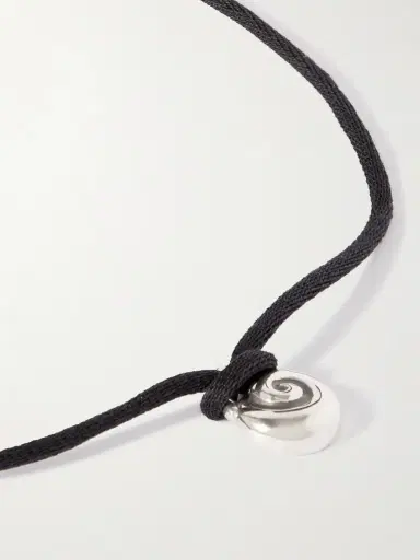 Sophie Buhai Nautilus Silver And Cord Necklace | Thumbnail 4 Sophie Buhai Nautilus Silver And Cord Necklace | Thumbnail 4
