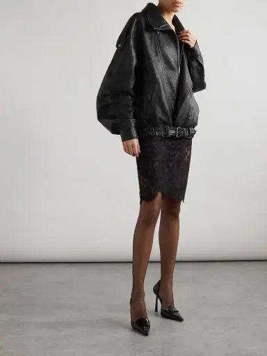 Saint Laurent Oversized Textured-leather Jacket | Thumbnail 2 Saint Laurent Oversized Textured-leather Jacket | Thumbnail 2