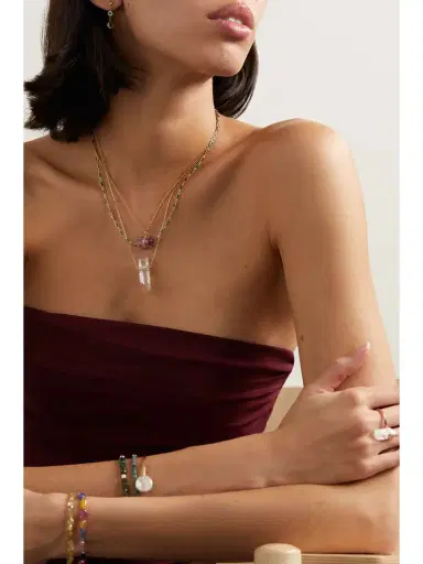 JIA JIA 14- Karat Gold Emerald Necklace | Thumbnail 5 JIA JIA 14- Karat Gold Emerald Necklace | Thumbnail 5