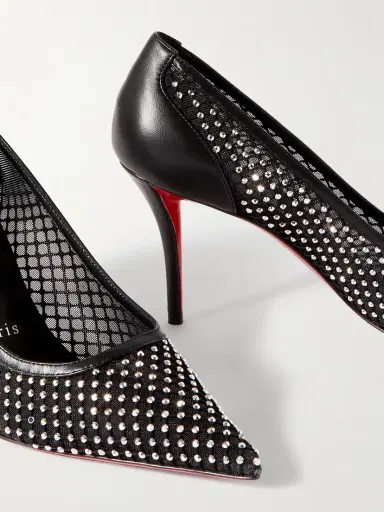 Christian Louboutin Apostropha 80 Crystal-embellished Mesh Pumps | Thumbnail 4 Christian Louboutin Apostropha 80 Crystal-embellished Mesh Pumps | Thumbnail 4