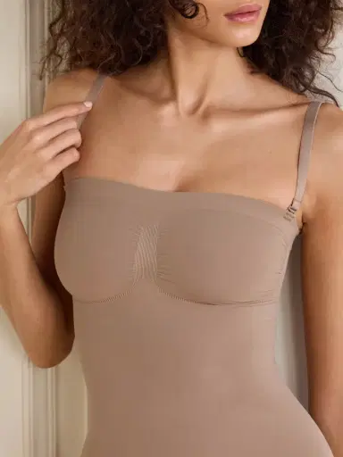 Skims Seamless Sculpt Strapless Shortie Bodysuit - Sienna | Thumbnail 5 Skims Seamless Sculpt Strapless Shortie Bodysuit - Sienna | Thumbnail 5