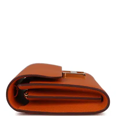 HERMÈS Hermes Constance Wallet To Go Orange Epsom Gold Hardware | Thumbnail 3 HERMÈS Hermes Constance Wallet To Go Orange Epsom Gold Hardware | Thumbnail 3