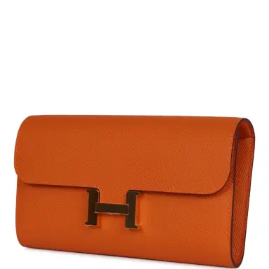 HERMÈS Hermes Constance Wallet To Go Orange Epsom Gold Hardware | Thumbnail 5 HERMÈS Hermes Constance Wallet To Go Orange Epsom Gold Hardware | Thumbnail 5
