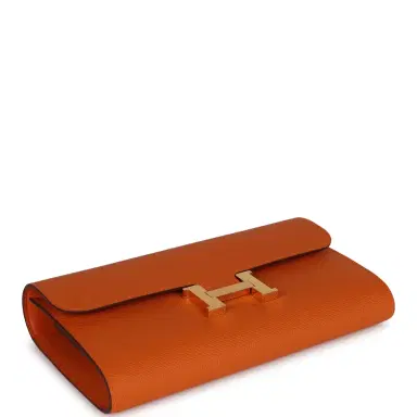 HERMÈS Hermes Constance Wallet To Go Orange Epsom Gold Hardware | Thumbnail 6 HERMÈS Hermes Constance Wallet To Go Orange Epsom Gold Hardware | Thumbnail 6