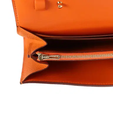 HERMÈS Hermes Constance Wallet To Go Orange Epsom Gold Hardware | Thumbnail 9 HERMÈS Hermes Constance Wallet To Go Orange Epsom Gold Hardware | Thumbnail 9