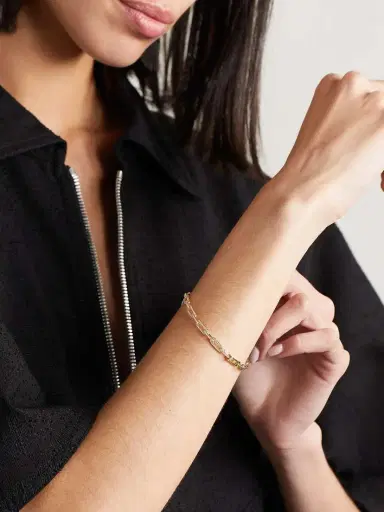 David Yurman Stax Chain Link 18-karat Gold Diamond Bracelet | Thumbnail 2 David Yurman Stax Chain Link 18-karat Gold Diamond Bracelet | Thumbnail 2