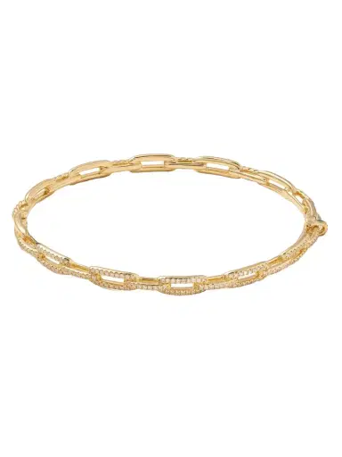 David Yurman Stax Chain Link 18-karat Gold Diamond Bracelet | Thumbnail 1 David Yurman Stax Chain Link 18-karat Gold Diamond Bracelet | Thumbnail 1