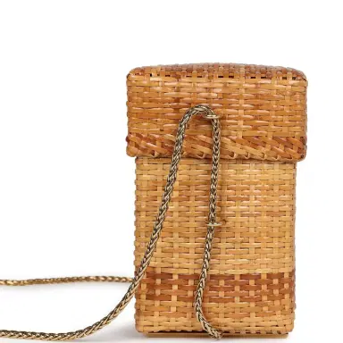 Chanel Vintage Chanel Small Picnic Basket Bag Natural Wicker Gold Hardware | Thumbnail 3 Chanel Vintage Chanel Small Picnic Basket Bag Natural Wicker Gold Hardware | Thumbnail 3