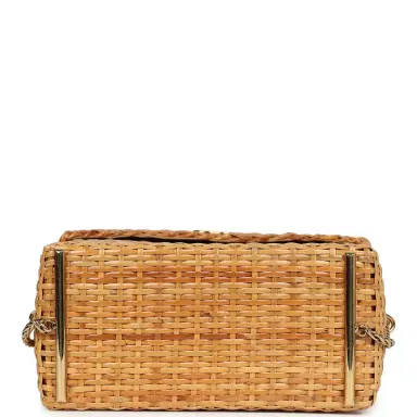 Chanel Vintage Chanel Small Picnic Basket Bag Natural Wicker Gold Hardware | Thumbnail 6 Chanel Vintage Chanel Small Picnic Basket Bag Natural Wicker Gold Hardware | Thumbnail 6