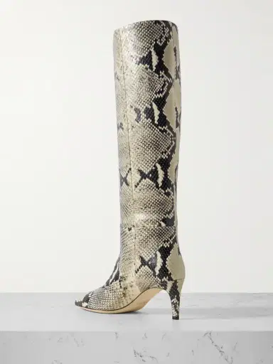 Paris Texas Stiletto Snake-effect Leather Knee Boots | Thumbnail 3 Paris Texas Stiletto Snake-effect Leather Knee Boots | Thumbnail 3