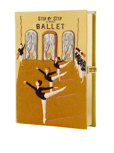 Olympia Le-Tan Ballet Class Embroidered Appliquéd Canvas Clutch | Thumbnail 1 Olympia Le-Tan Ballet Class Embroidered Appliquéd Canvas Clutch | Thumbnail 1