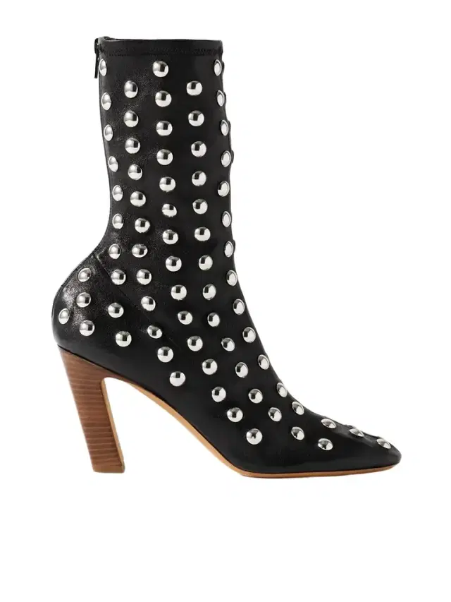 Studded Leather Ankle Boots