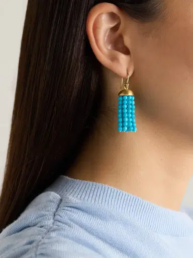Irene Neuwirth 18-karat Gold, Turquoise And Diamond Earrings | Thumbnail 2 Irene Neuwirth 18-karat Gold, Turquoise And Diamond Earrings | Thumbnail 2