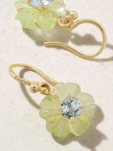 Irene Neuwirth Tropical Flower 18-karat Gold Multi-stone Earrings | Thumbnail 3 Irene Neuwirth Tropical Flower 18-karat Gold Multi-stone Earrings | Thumbnail 3