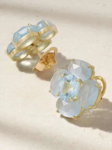 Irene Neuwirth Classic 18-karat Gold Aquamarine Earrings | Thumbnail 3 Irene Neuwirth Classic 18-karat Gold Aquamarine Earrings | Thumbnail 3