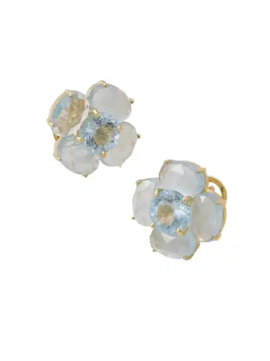 Irene Neuwirth Classic 18-karat Gold Aquamarine Earrings | Thumbnail 1 Irene Neuwirth Classic 18-karat Gold Aquamarine Earrings | Thumbnail 1