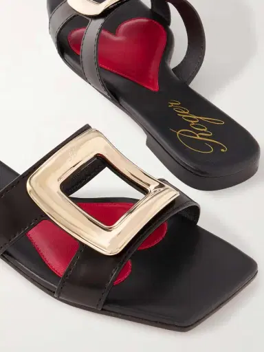 Roger Vivier Nagoya Embellished Cutout Leather Slides | Thumbnail 4 Roger Vivier Nagoya Embellished Cutout Leather Slides | Thumbnail 4
