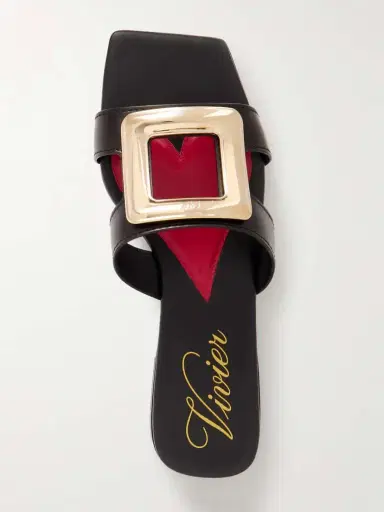 Roger Vivier Nagoya Embellished Cutout Leather Slides | Thumbnail 5 Roger Vivier Nagoya Embellished Cutout Leather Slides | Thumbnail 5