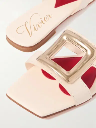 Roger Vivier Nagoya Embellished Cutout Leather Slides | Thumbnail 4 Roger Vivier Nagoya Embellished Cutout Leather Slides | Thumbnail 4