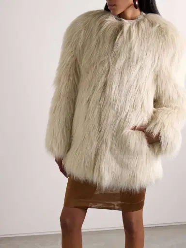 Saint Laurent Oversized Faux Fur Coat | Thumbnail 3 Saint Laurent Oversized Faux Fur Coat | Thumbnail 3