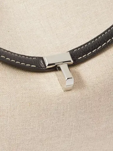 TOTEME T-lock Leather-trimmed Cotton-canvas Clutch | Thumbnail 4 TOTEME T-lock Leather-trimmed Cotton-canvas Clutch | Thumbnail 4