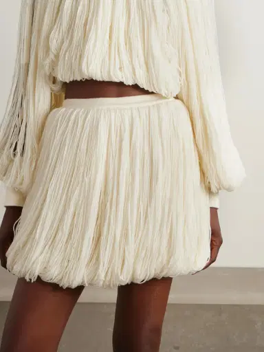 Alaïa Fringed Wool-blend Mini Skirt | Thumbnail 3 Alaïa Fringed Wool-blend Mini Skirt | Thumbnail 3