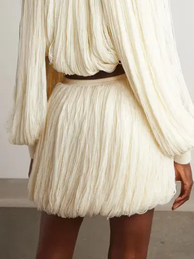 Alaïa Fringed Wool-blend Mini Skirt | Thumbnail 4 Alaïa Fringed Wool-blend Mini Skirt | Thumbnail 4