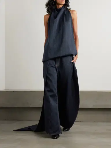 Alaïa Layered Low-rise Wide-leg Jeans | Thumbnail 2 Alaïa Layered Low-rise Wide-leg Jeans | Thumbnail 2