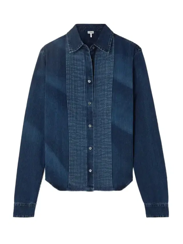 Pleated Denim Shirt