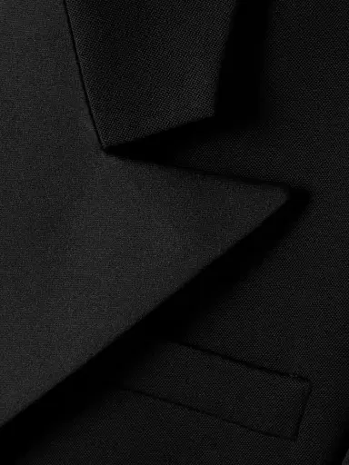 Saint Laurent Double-breasted Twill-trimmed Grain De Poudre Wool Blazer | Thumbnail 5 Saint Laurent Double-breasted Twill-trimmed Grain De Poudre Wool Blazer | Thumbnail 5