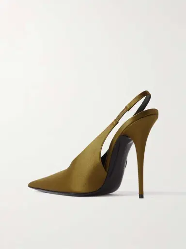 Saint Laurent L'entracte Satin Slingback Pumps | Thumbnail 3 Saint Laurent L'entracte Satin Slingback Pumps | Thumbnail 3