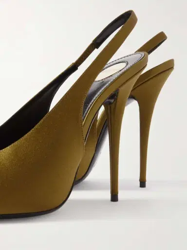 Saint Laurent L'entracte Satin Slingback Pumps | Thumbnail 4 Saint Laurent L'entracte Satin Slingback Pumps | Thumbnail 4