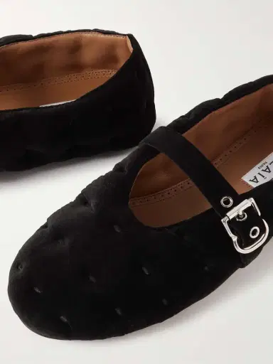 Alaïa Ballerina Velvet Ballet Flats | Thumbnail 4 Alaïa Ballerina Velvet Ballet Flats | Thumbnail 4
