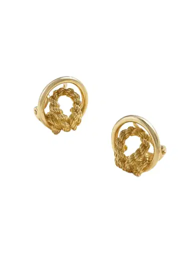 Stephanie Windsor + Hermès Vintage 1970s Gold Clip Earrings | Thumbnail 1 Stephanie Windsor + Hermès Vintage 1970s Gold Clip Earrings | Thumbnail 1