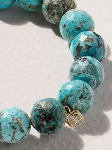 Sydney Evan 14-karat Gold, Turquoise And Diamond Bracelet | Thumbnail 3 Sydney Evan 14-karat Gold, Turquoise And Diamond Bracelet | Thumbnail 3
