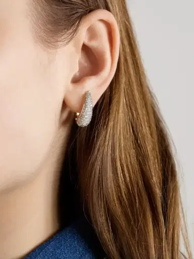 Lucy Delius Signature 14-karat Gold Diamond Earrings | Thumbnail 2 Lucy Delius Signature 14-karat Gold Diamond Earrings | Thumbnail 2