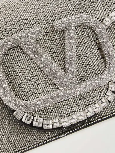 Valentino Garavani Locò Vlogo Small Embellished Leather Shoulder Bag | Thumbnail 4 Valentino Garavani Locò Vlogo Small Embellished Leather Shoulder Bag | Thumbnail 4