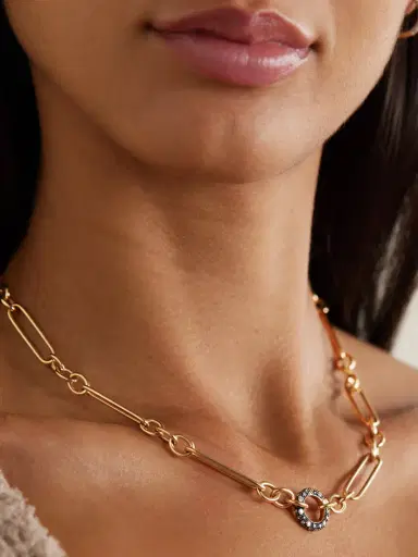 Lucy Delius Trombone Rhodium-plated 14-karat Recycled Gold Diamond Necklace | Thumbnail 2 Lucy Delius Trombone Rhodium-plated 14-karat Recycled Gold Diamond Necklace | Thumbnail 2